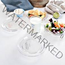 영문 레터링 플레이팅 투명 그릇 디저트 유리접시 투명접시, 블랙