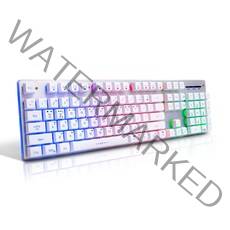 한성컴퓨터 멤브레인 게이밍 유선키보드, 일반형, GTune MBF77 Vision, 화이트