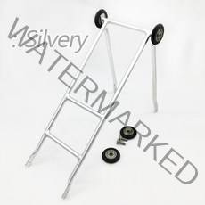 brompton 후면 랙 접이식 자전거 easywheel화물 랙 선반을 사용하여 수정하면 자전거 랙을 밀 수 있습니다, 실버 1set