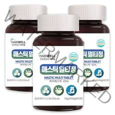 하비웰 매스틱 멀티정 600mg X 60정, 3통