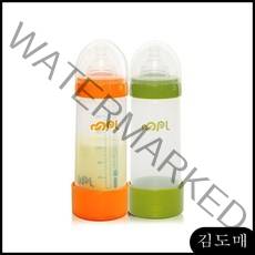 KP 비닐 여행 분유 엠피엘 일회용 젖병 휴대용젖병 외출할때 연두색 250ml 여행갈때, KDM 주황색