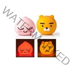 카카오프렌즈 실리콘 터치 무드등 라이언 어피치 인테리어 밝기 조절 3단계 휴대용 아이방 침실 조명