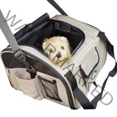 멍뭉스 자동차용 반려동물 카시트 겸용 수납가방, 베이지