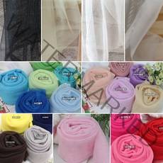 자투리 대폭 망사무지 원단 21종 여름커튼 캐노피 웨딩장식 천, 망사08검정