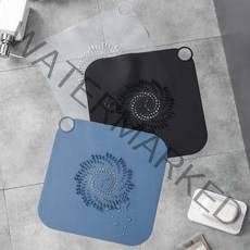 살림일기 1+1 실리콘 흡착 하수구 머리카락거름망, 거름망(대형)-화이트+블루