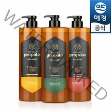 케라시스 로얄프로폴리스 샴푸/트리트먼트 1Lx3개(3종택)+샴푸180mlx2개증정, 1Lx3개 샴푸 로얄 레드