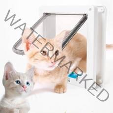 캣도어 방문 고양이 출입문 반려동물 출입구도어, XL_화이트