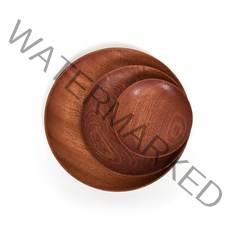 벅703 감성 캠핑 우드 접시 3p + 파우치 세트, 브라운(접시), 1세트