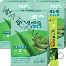 알로에베라겔 망고맛 총90포3개월분 30포x3박스/ 생기다당체 200mg