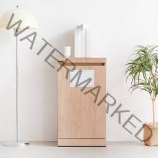 힘찬리빙 폴리 400 원룸 카페 셀프바 재활용 분리 수거 함 수납 장, 폴리 400 분리수거함 수납장, 오크