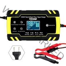 자동차 배터리 충전기 12 24V 8A 터치 스크린 펄스 수리 LCD 충전기 오토바이 납 산성 Agm Gel Wet, CHINA_A 12V 8A 24V 4A EU