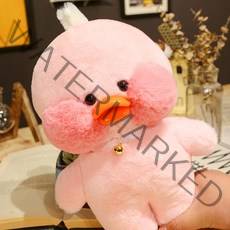 PKTOYS 재밌고 귀여운 빵빵덕오리피규어 선물 귀여운 인형분홍색, 벌거 벗은 오리, 30cm