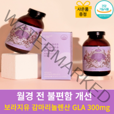 감마리놀렌산 보라지유 저온압착추출 지엘에이(GLA) 300mg 월경 전 불편함 개선 사은품증정, 2박스 x 2개월분(사은품2개)