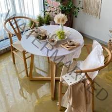 까미노디자인 화이트 라미네이트 식탁세트 원형 티테이블 HPM 거실 카페 인테리어, 600사이즈, 노블체어네츄럴1