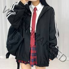 테잎 루즈핏 후드 바람막이
