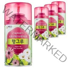 리빙굿 자동분사기 향그루 라벤다향 캔, 280ml, 4개입
