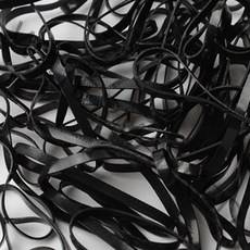 유니밴드 패션포인트 TPU 칼라 고무줄 밴드, 블랙, 2개