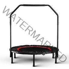 트램펄린 점핑트램펄린 트램펄린 방방 손잡이 점핑 40인용 접는 운동 휘트니스 트램폴린 리바운더 홈 실내 체육관 전용 스프링 트램폴린 운동 안정성 훈련 도구, 빨간색