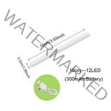 캐비닛 야간 조명 아래 더블 행 led USB 충전식 모션 센서 옷장 주방 침실 벽 램프, 01 10cm 12LED_02 White