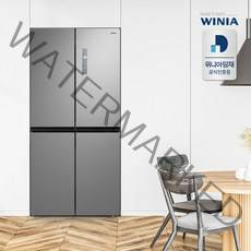 4도어 양문형 세미빌트인 냉장고 메탈실버 상냉장 하냉동 479리터 EWRW486GEMMSO