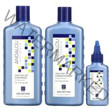Andalou Natural 아르간 줄기 세포 얇은 모발 시스템 항노화 3 개 키트
