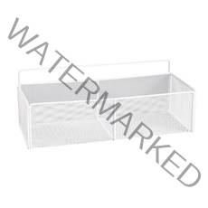 모나코올리브 모던 철제 철망바스켓 안심 선반 대, 화이트, 1개