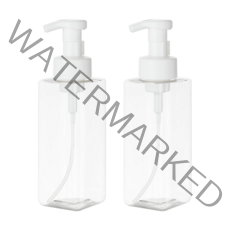 사각 거품용기 500ml, 투명(용기) + 흰색(펌프), 2개