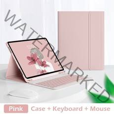 아이패드미니6 키보드케이스 미니5/4/3 무선블루투스 마그네틱 가벼운 접이식 스탠드, 핑크 핑크키 마우스