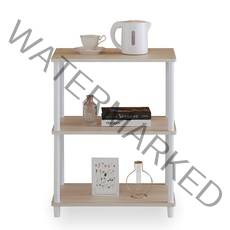 제이디퍼니처 까뮤 진열장 공간수납장 3단, 백아카시아