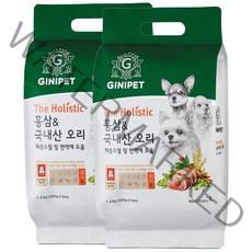 정관장 지니펫 홍삼+국내산오리 강아지사료, 1.2kg, 2개