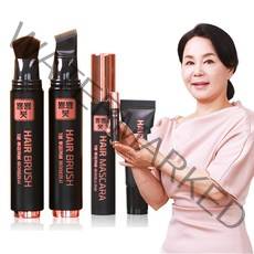 홈쇼핑 정품 정은숙 1분 뿌리커버 뿅뿅붓 골드 초간편 새치커버 염색, 자연갈색, 골드_1세트