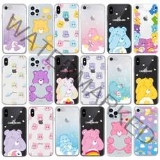 케어 베어 곰돌이 LG Q52 Q520 캐릭터 투명 젤리 곰 폰 케이스, 빅숨바꼭질 트루하트베어