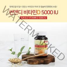 캐나다산 튼튼한 뼈건강 비타민D 5000IU 고농축 뼈타민 하루권장량 800% 햇빛 부족 현대인 에 좋은 온가족 영양제, 1BOX(6개월분)