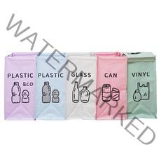 카사루 재활용 5p 분리수거함 슬림 소형, 혼합색상, 1개