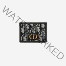 기타 [명품]디올 30 몽테인 카드 홀더 블루 오블리크 자카드 Montaigne Card ..