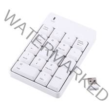 USB 수신기 소형 2.4GHz 무선 숫자 키패드 패드 18 키 노트북 PC용 디지털 키보드 New White, 화이트, 1424985