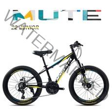 (완조립) 마젠타 22D 알루미늄 주니어 MTB 지오닉스 2021, 블랙 옐로우 블루