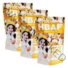 바프 HBAF 먼투썬 믹스넛 300g 매일 견과 아몬드 호두 캐슈넛 마카다미아, 3개