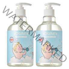 [따블리에] 노라바쓰 약산성 올인원 유아버블 클렌저 안전한 거품놀이 목욕놀이 (500mlx2), 2개