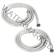 스파온 메탈 샤워 호스 실버 2m, 2개