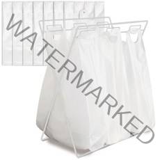 마켓플랜 접이식 분리수거대 + 봉투 20L 10p, 화이트, 1세트