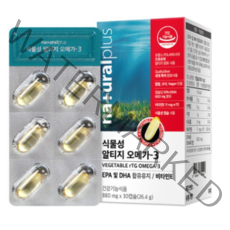 내츄럴플러스 식물성 알티지 오메가3, 30정, 44개