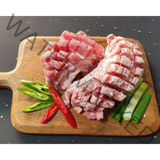 [생와사비소스증정] 국내산 한돈 생삼겹 껍데기오겹살 수육용 구이용 돼지고기 500g, 오겹 4cm