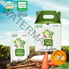 [ 친환경 ] 유기농 재배로 자란 신선한 야채스프 하루 한두번 건강한 습관, 하늘빛 야채스프 150ml x30포