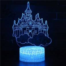 홀로그램테이블 모듈 선반 모듈 테이블 좌식 오로라 아크릴 투명 acrylic 3dillusion table lamp world building eiffel tower for 7, SS-334, 크랙베이스 16colorrc