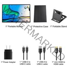 휴대용 캠핑 보조 디스플레이 모니터 16 인치 2.5k 120hz 25601600 pc, 케이스 스탠드 포함, 나는 플러그
