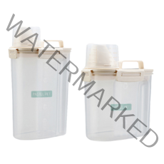 파스텔펫 반려동물 파스텔 사료통 2종 세트 FREE, 베이지