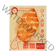 푸드원 냉동 훈제 닭가슴살 칠리맛, 50팩, 100g