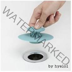 원터치 욕조 마개 배수구 세면대 덮개 뚜껑, 그레이