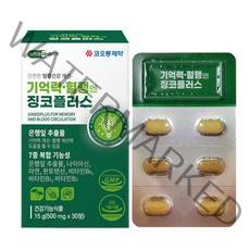 은행잎추출물 징코플러스 기억력개선 혈행개선제